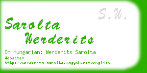 sarolta werderits business card